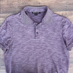 Michael Kors Heathered Purple Golf Polo Shirt Size Large Men’s